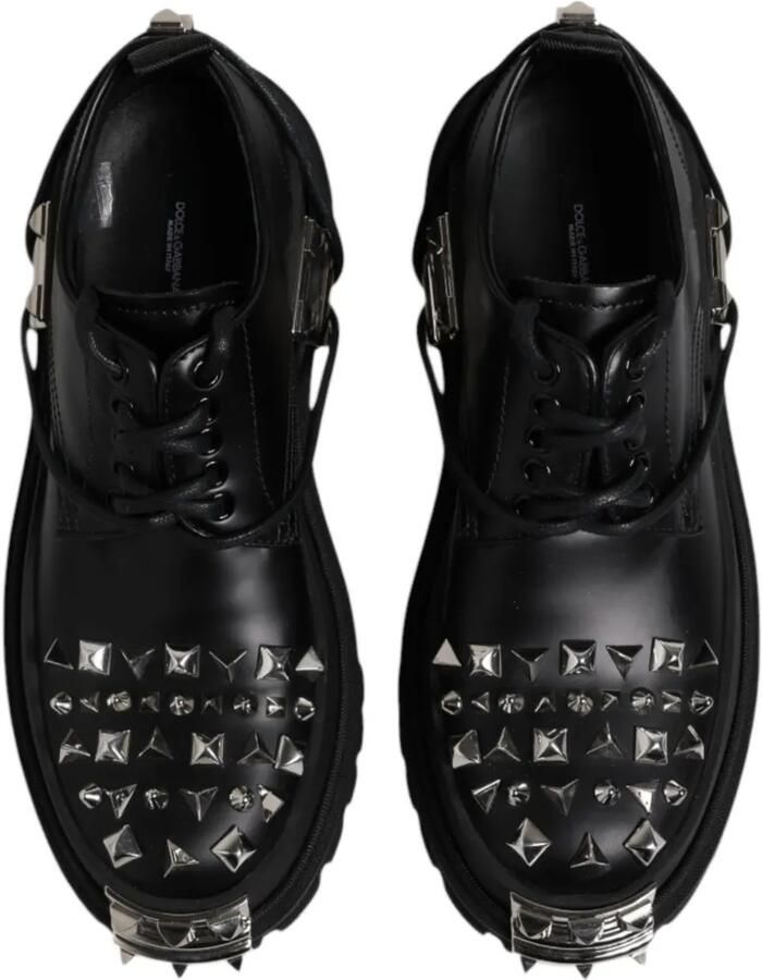 Dolce & Gabbana studded leather Derby shoes Zwart - Foto 5