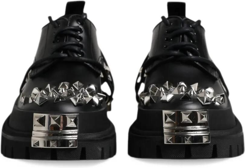 Dolce & Gabbana studded leather Derby shoes Zwart - Foto 3