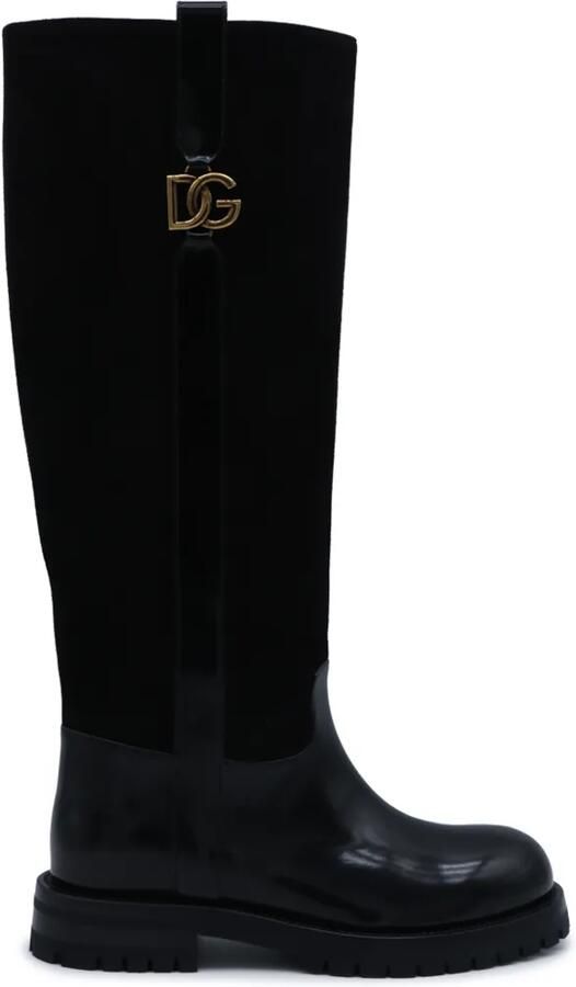 Dolce & Gabbana suede boots Zwart