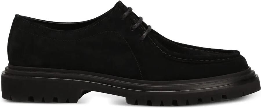 Dolce & Gabbana Suède derby schoenen Zwart