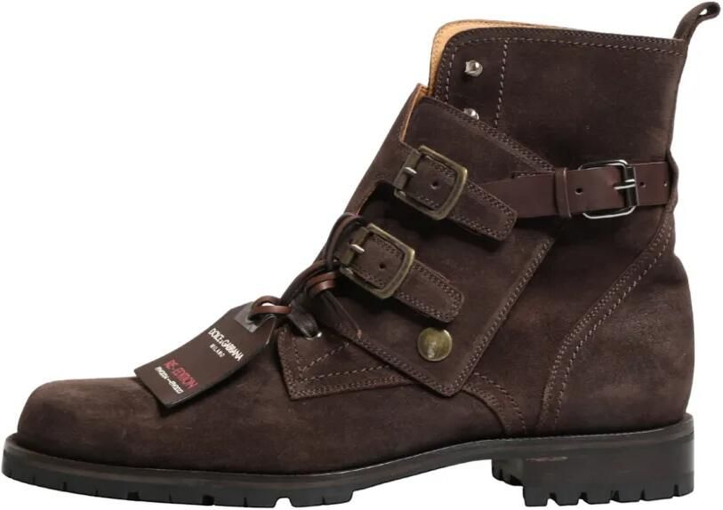 Dolce & Gabbana Suède enkellaarzen Bruin
