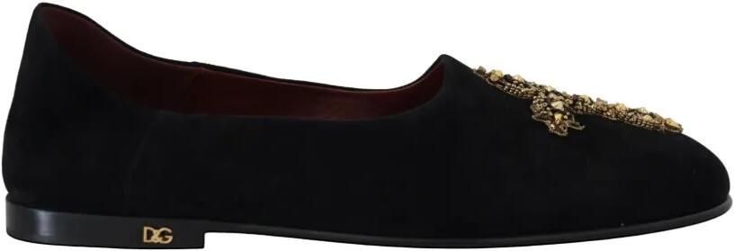 Dolce & Gabbana Suède loafers Zwart