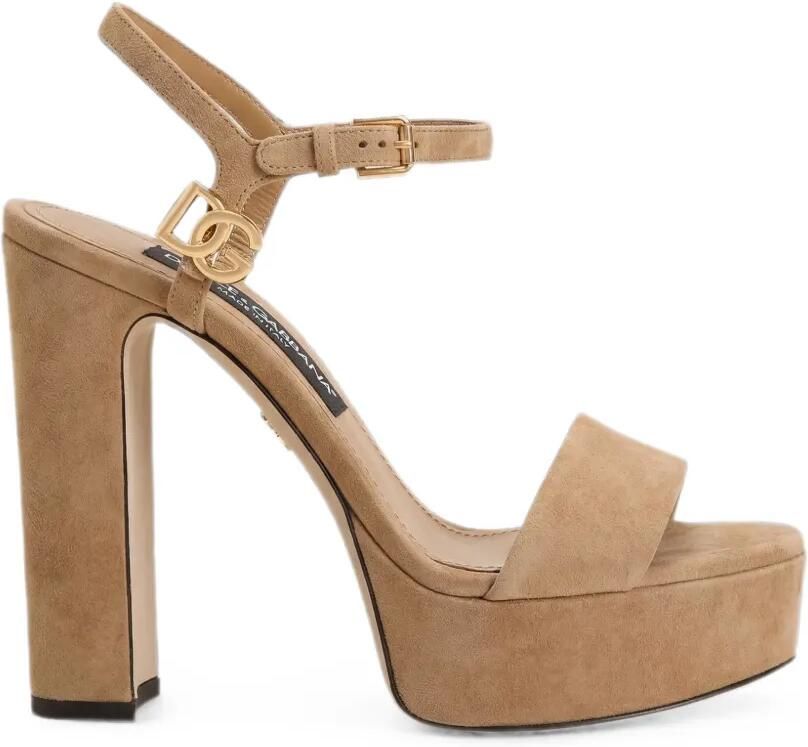 Dolce & Gabbana Suède sandalen Beige