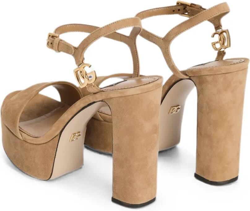 Dolce & Gabbana Suède sandalen Beige - Foto 3