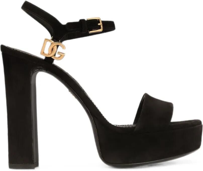 Dolce & Gabbana Suède sandalen Zwart