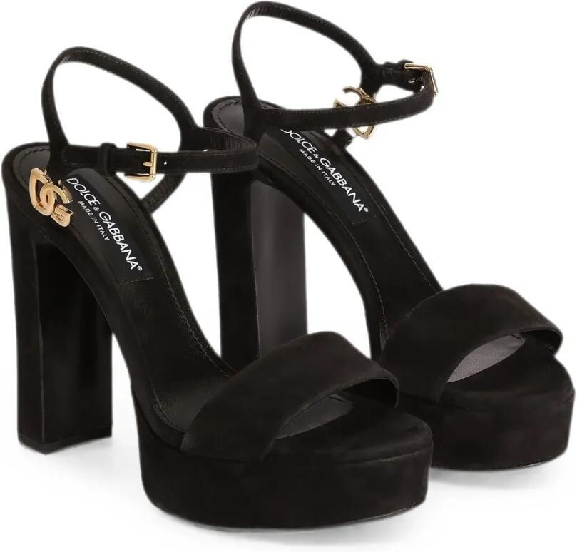 Dolce & Gabbana Suède sandalen Zwart - Foto 2