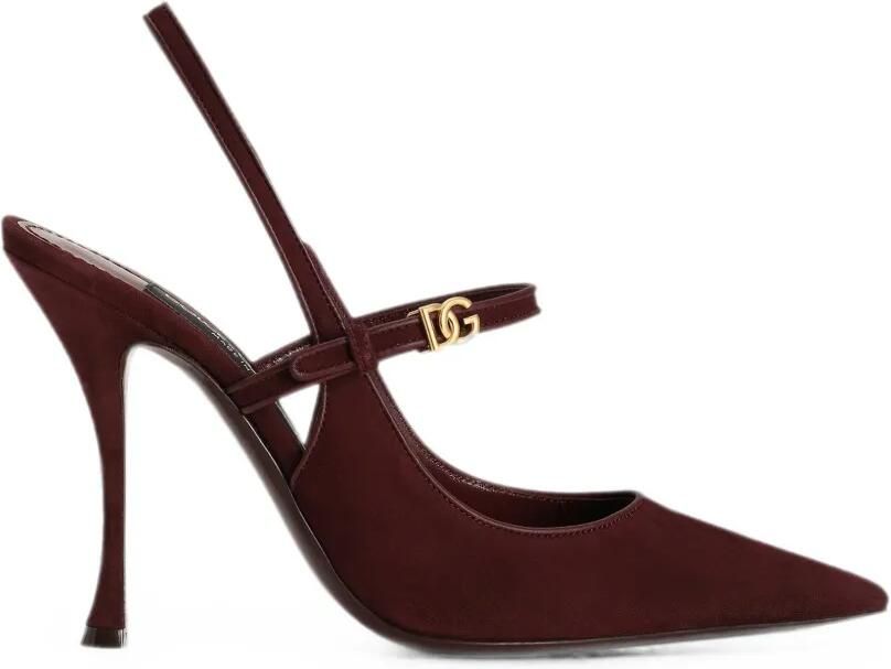 Dolce & Gabbana Suède slingback pumps Rood
