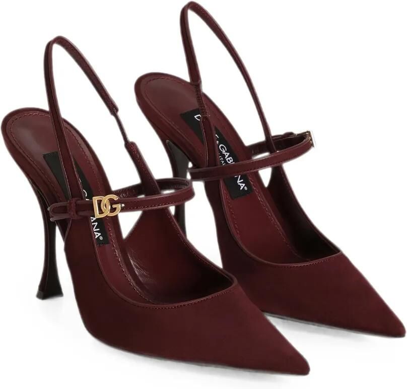 Dolce & Gabbana Suède slingback pumps Rood - Foto 2