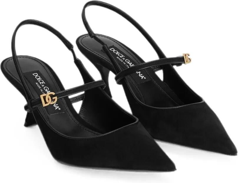 Dolce & Gabbana Suède slingback pumps Zwart - Foto 2