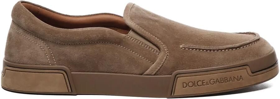 Dolce & Gabbana Suède slip-on sneakers Bruin
