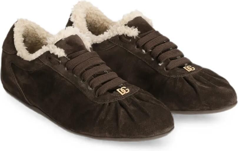 Dolce & Gabbana Suède sneaker-ballerina's Bruin - Foto 2