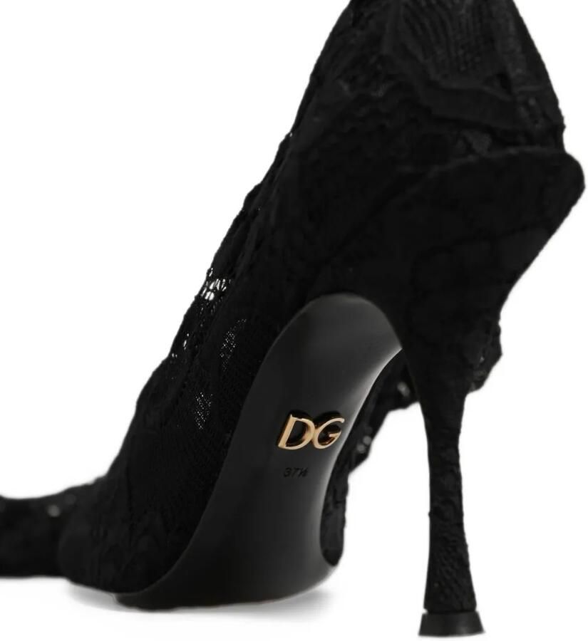 Dolce & Gabbana Taormina lace over-the-knee boots Zwart - Foto 2