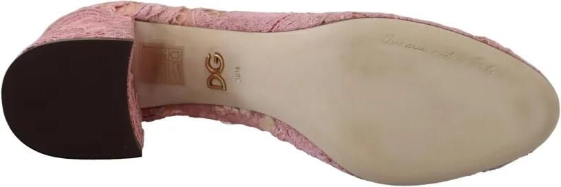 Dolce & Gabbana Taormina pumps met bloemenkant Roze - Foto 5