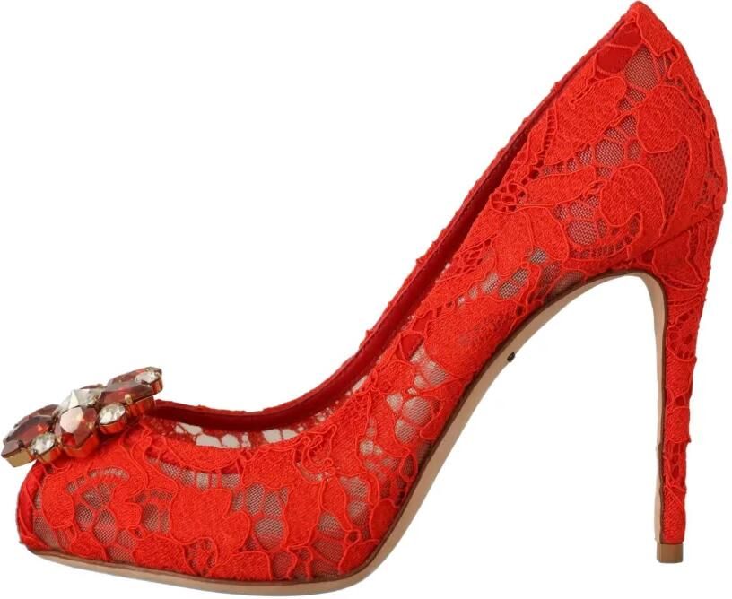 Dolce & Gabbana Taormina pumps verfraaid met kristallen en kant Rood - Foto 3