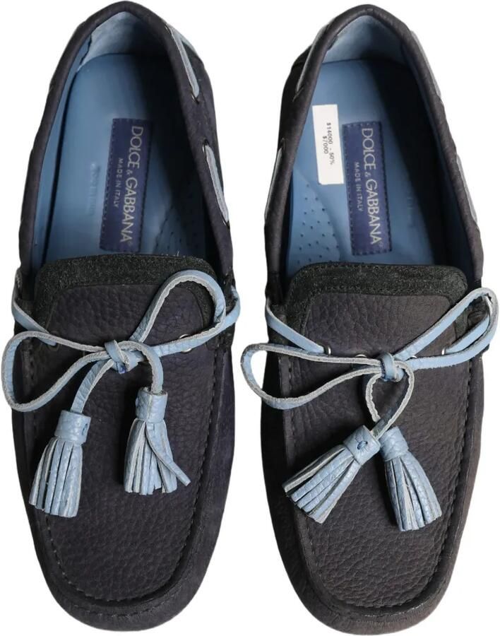 Dolce & Gabbana tassel-detail suede loafers Blauw - Foto 4