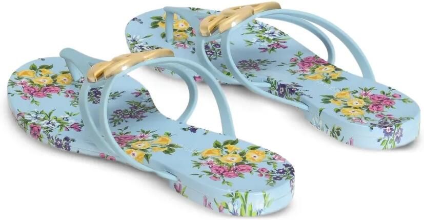 Dolce & Gabbana Teenslippers met bloemen-print Blauw - Foto 3