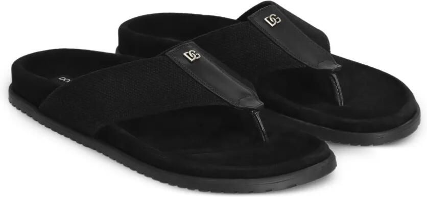 Dolce & Gabbana Teenslippers met logoplakkaat Zwart - Foto 4