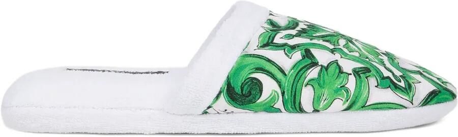 Dolce & Gabbana Terry katoenen slippers Groen