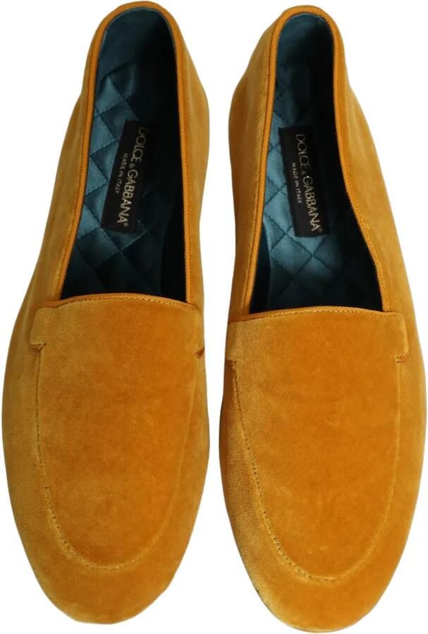 Dolce & Gabbana velvet loafers Geel - Foto 2