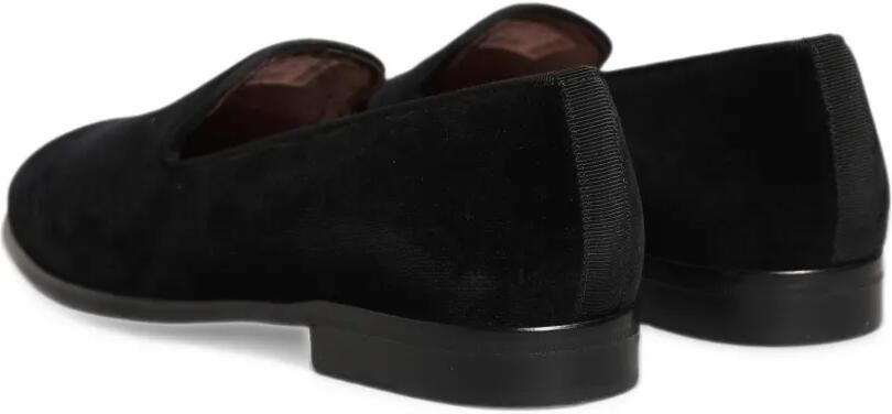 Dolce & Gabbana velvet loafers Zwart - Foto 4