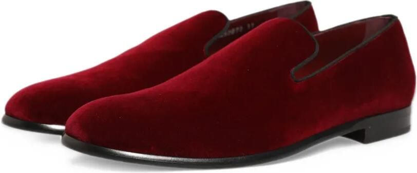 Dolce & Gabbana velvet slip-on loafers Rood - Foto 5