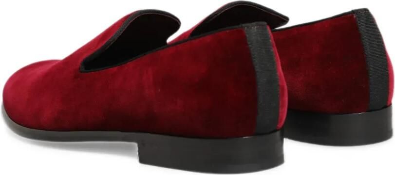 Dolce & Gabbana velvet slip-on loafers Rood - Foto 3