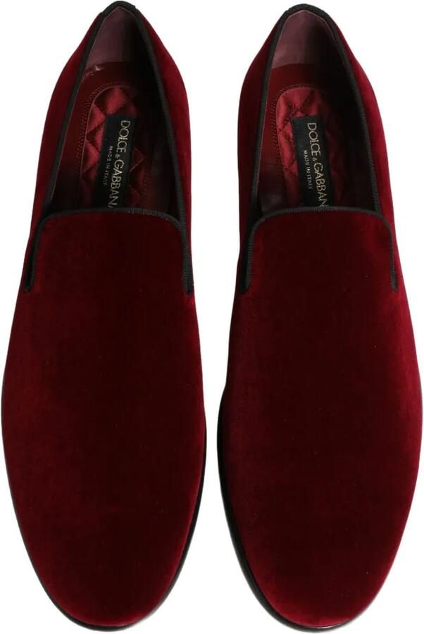 Dolce & Gabbana velvet slip-on loafers Rood - Foto 4