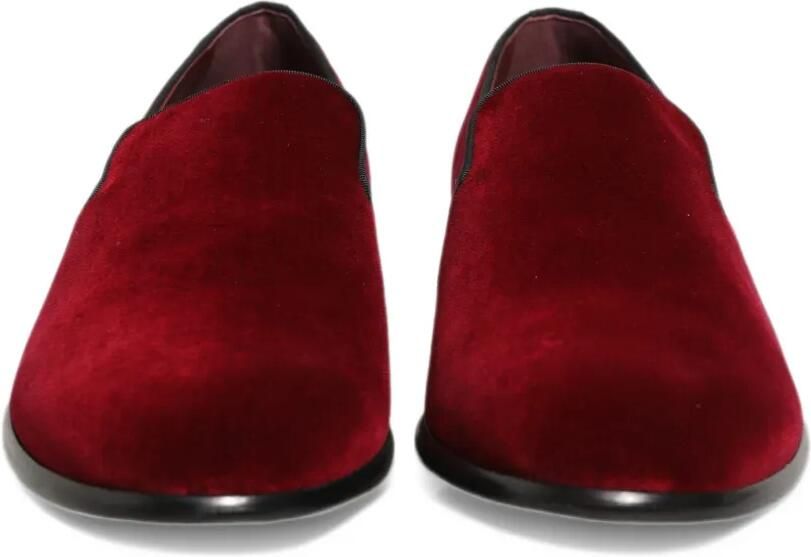 Dolce & Gabbana velvet slip-on loafers Rood - Foto 2