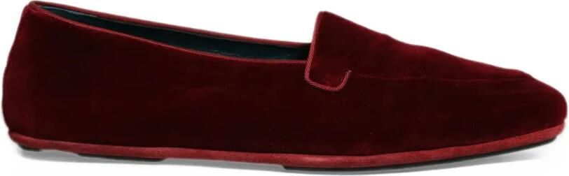 Dolce & Gabbana velvet slip-on loafers Rood