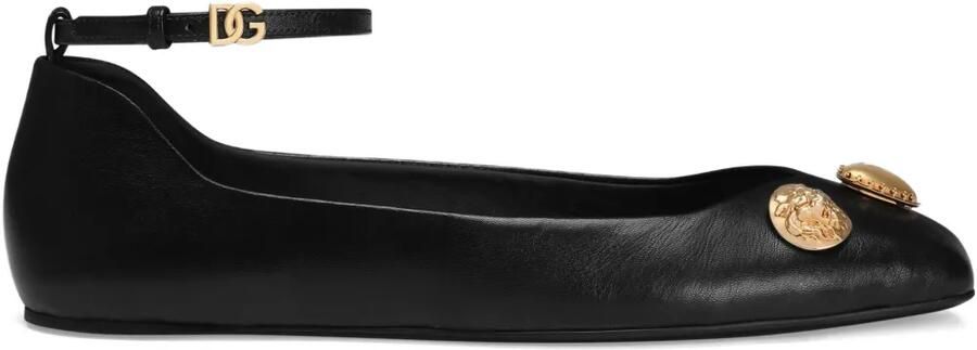Dolce & Gabbana Verfraaide ballerina's Zwart