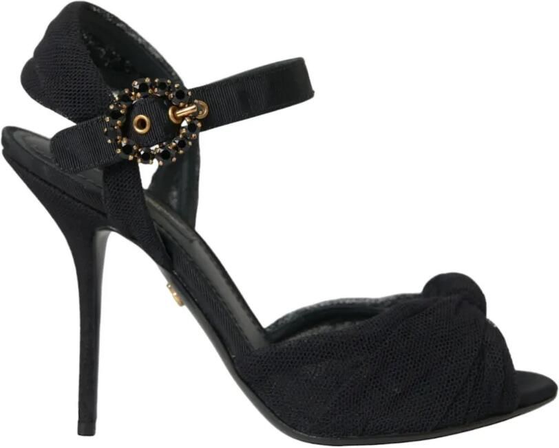Dolce & Gabbana Verfraaide sandalen Zwart