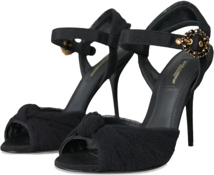 Dolce & Gabbana Verfraaide sandalen Zwart - Foto 4