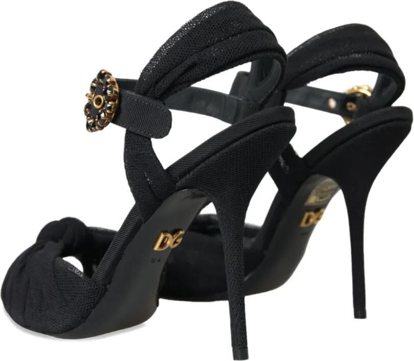 Dolce & Gabbana Verfraaide sandalen Zwart - Foto 3
