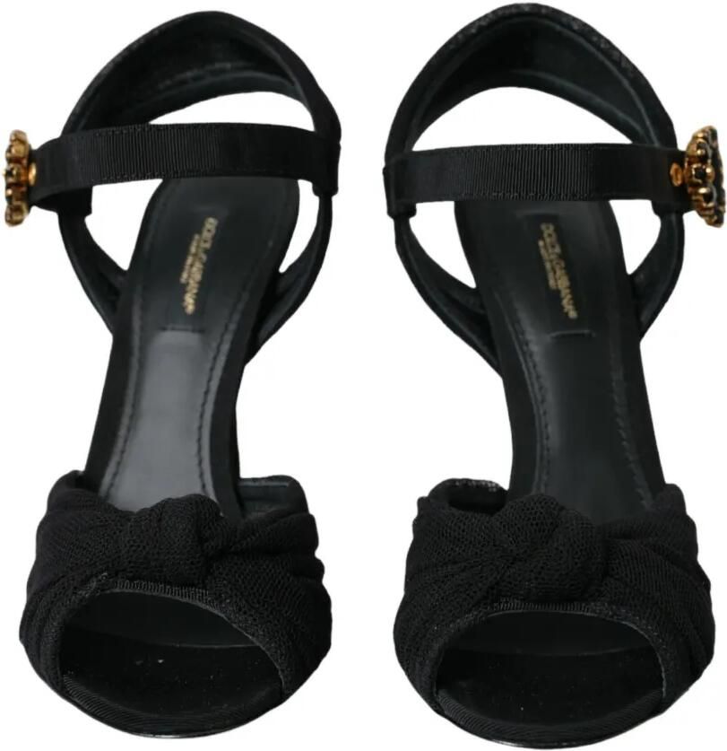 Dolce & Gabbana Verfraaide sandalen Zwart - Foto 2