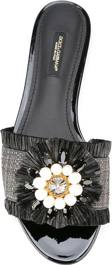 Dolce & Gabbana versierde sandalen Zwart - Foto 2