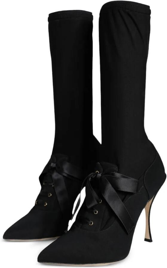 Dolce & Gabbana Veterlaarzen met hak Zwart - Foto 2