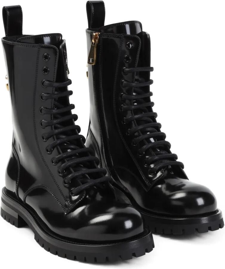 Dolce & Gabbana Veterlaarzen met logoplakkaat Zwart - Foto 3
