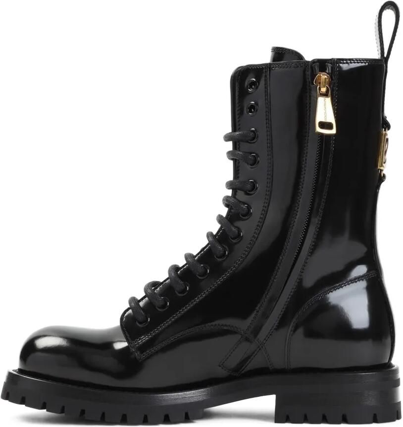 Dolce & Gabbana Veterlaarzen met logoplakkaat Zwart - Foto 2