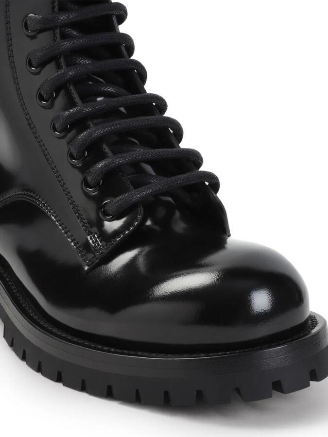 Dolce & Gabbana Veterlaarzen met logoplakkaat Zwart - Foto 4