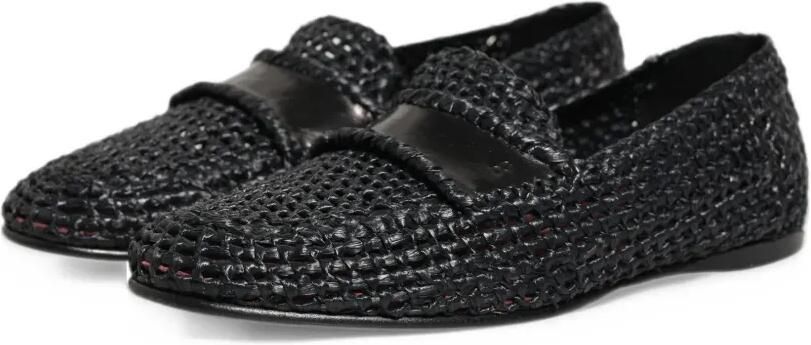 Dolce & Gabbana woven slip-on loafers Zwart - Foto 4