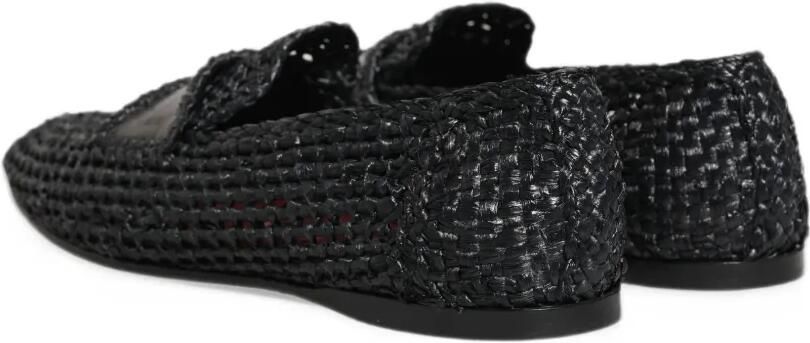 Dolce & Gabbana woven slip-on loafers Zwart - Foto 5