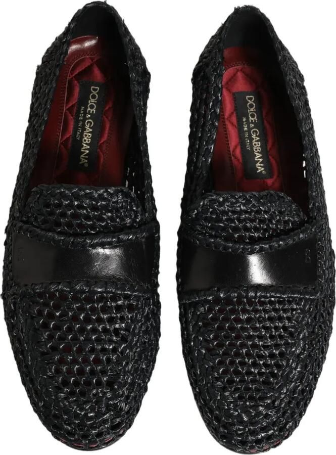 Dolce & Gabbana woven slip-on loafers Zwart - Foto 2