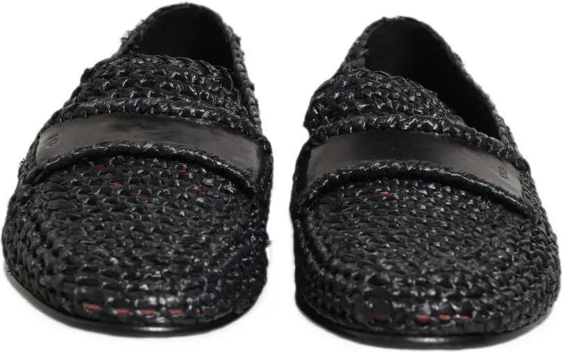 Dolce & Gabbana woven slip-on loafers Zwart - Foto 3