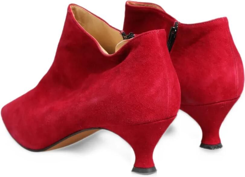 Dolce & Gabbana x Sergio Rossi suede pointed-toe ankle boots Rood - Foto 3