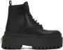 Dolce & Gabbana Leren enkellaarzen met logo-applicatie Zwart - Thumbnail 1