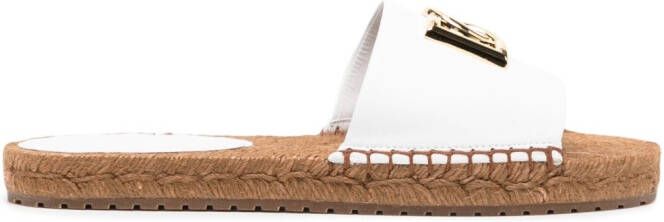 Dolce & Gabbana Espadrilles met logoplakkaat Wit