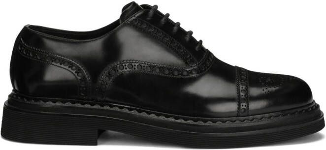 Dolce & Gabbana Francesina leren derby schoenen Zwart