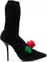 Dolce & Gabbana Gebreide laarzen Zwart - Thumbnail 1