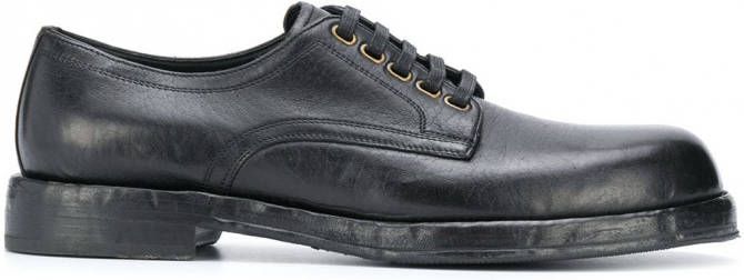 Dolce & Gabbana Horsehide derby schoenen Zwart