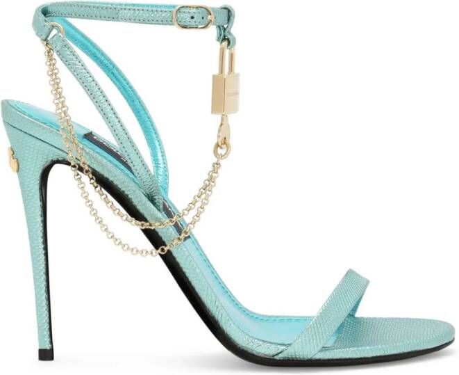 Dolce & Gabbana Keira leren sandalen Blauw